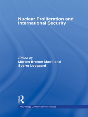 cover image of Nuclear Proliferation and International Security